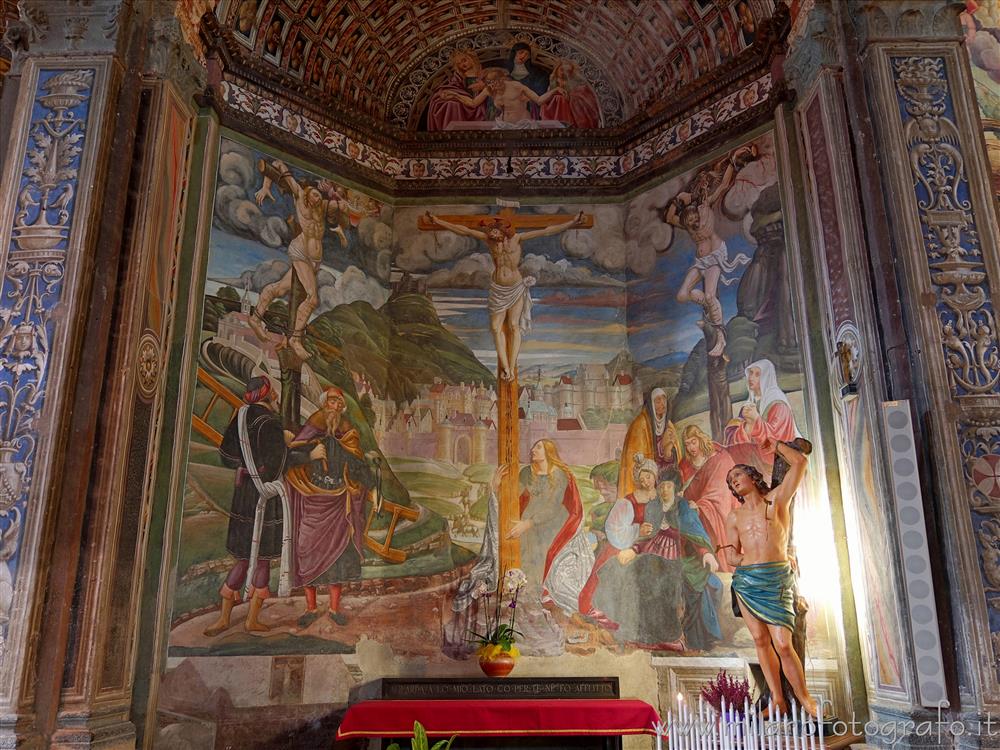 Biella (Italy) - Fresco of the Crucifixion in the Basilica of St. Sebastian